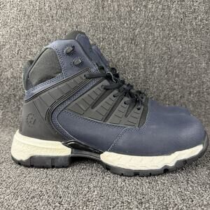 Hytest FootRests 2.0 Nano Toe 6" Hiker Safety Boot Navy Blue Men 10EEE (flaw)